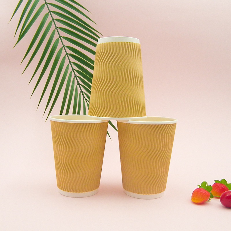 A1249 Water-Based 20oz Hot Coffee Paper Cup Ripple Wall Cup – Coffee Paper Cup and Disposable Paper Cup price