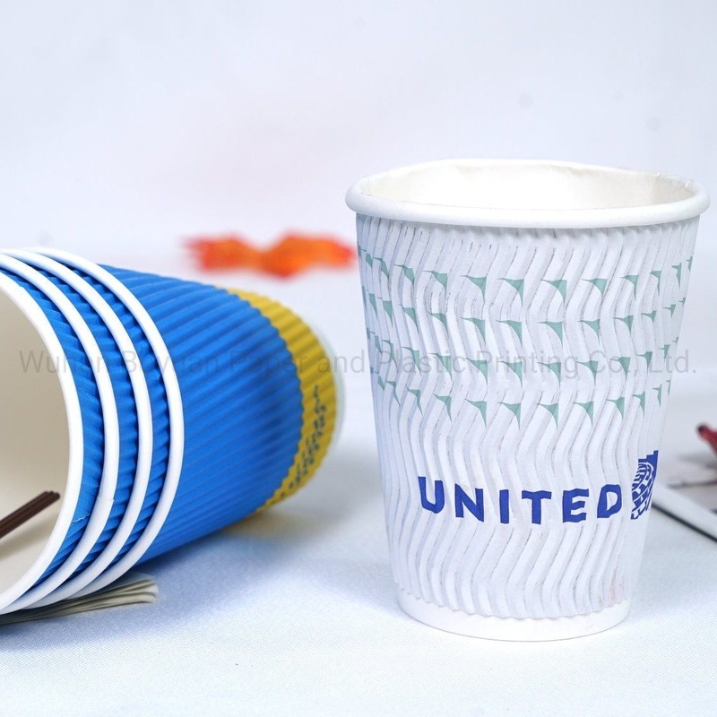 Biodegradable Airlines Paper Drinking Cups – Disposable Ripple Cup and Paper Corrugated Cup price