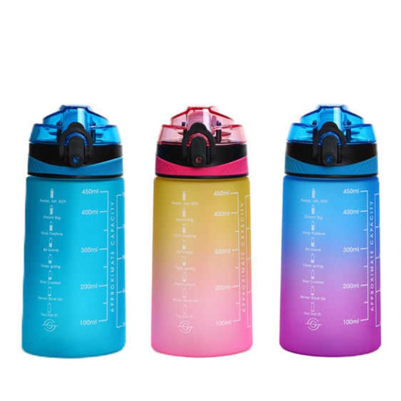 Custom Cute 400ml 500ml 750ml Tritan Kids Motivational Water Bottle Plastic Clear Drinkware for School Outdoor Travel with Time Marker – Custom Cute Water Bottle and Tritan BPA Free Kid Water Bottle price