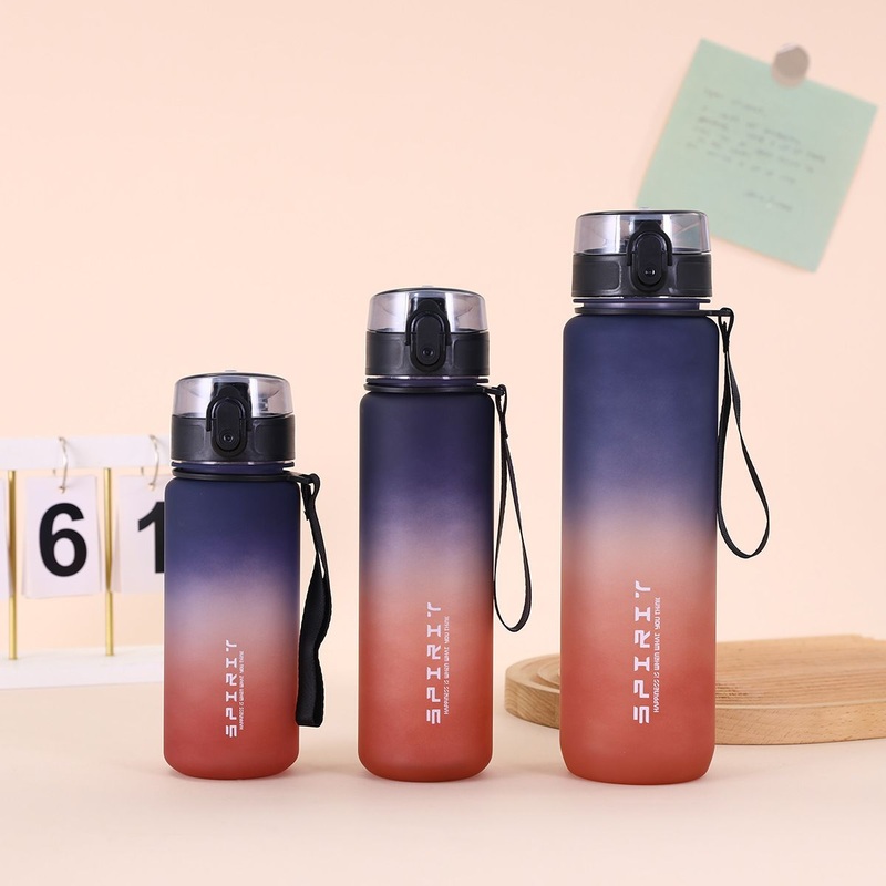 Customized Wholesale Eco-Friendly Colorful Food Grade Plastic BPA Free Large Capacity Water Bottle Cup with Time Maker Reminder – Plastic Cup and Sports Cup price