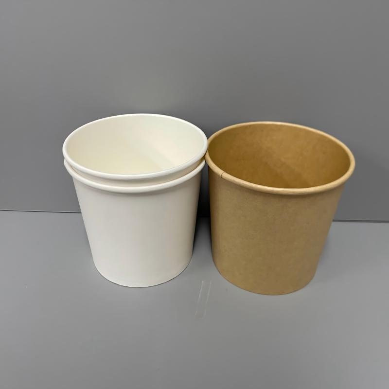Eco Friendly Take Away Food Soup Noodles Rice Packaging Paper Soup Cups with Lids – Take Away Paper Soup Cups and Paper Soup Cups with Lids price