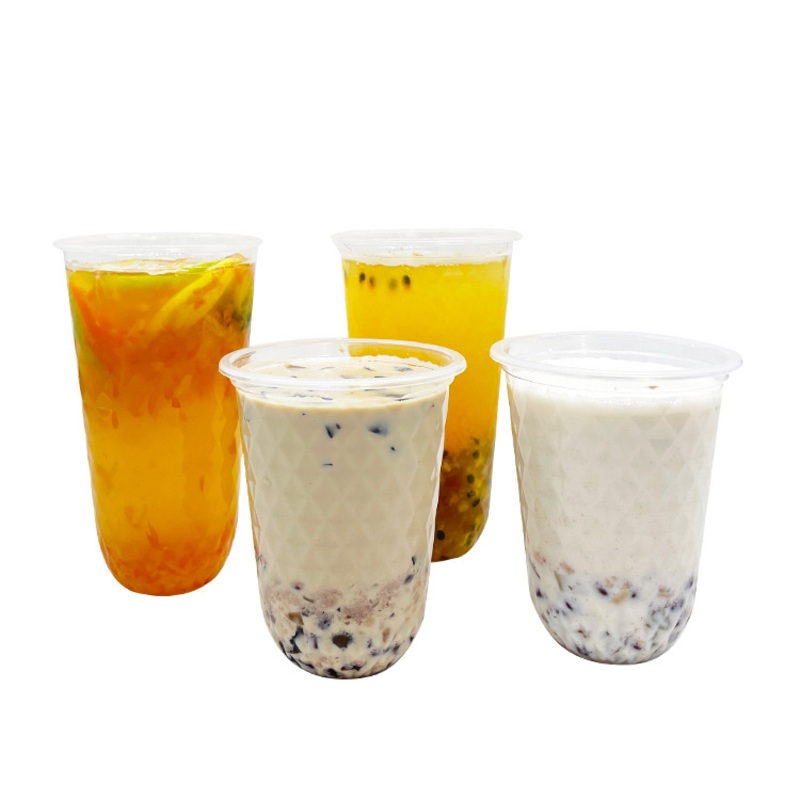Newcustom Printed Clear Pet Cup Disposable Plastic Mini Dessert Glasses Ushape Cups Hot and Cold Butterfly 10oz Cups with Dome Lids – Plastic Cups and Disposable Bubble Tea Cup price