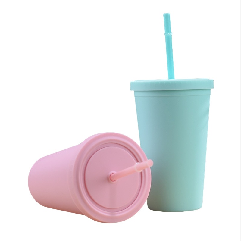 Portable Outdoor Macaroon Color Matte Acrylic Double Wall Water Cup 16oz – Water Cup and Portable Water Cup price