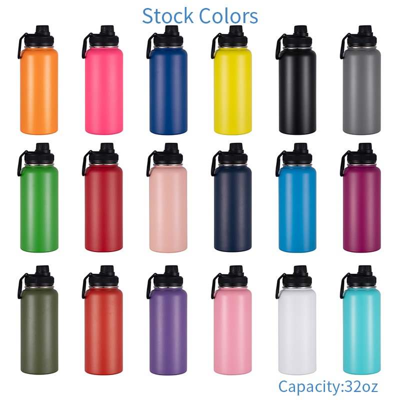 Powder Coating Soft Touch 16oz 32oz Stainless Steel Vacuum Flask Sport Outside Water Bottles Stainless Steel Bottles Kid Bottle – Vacuum Flask and Stainless Steel Water Bottle price