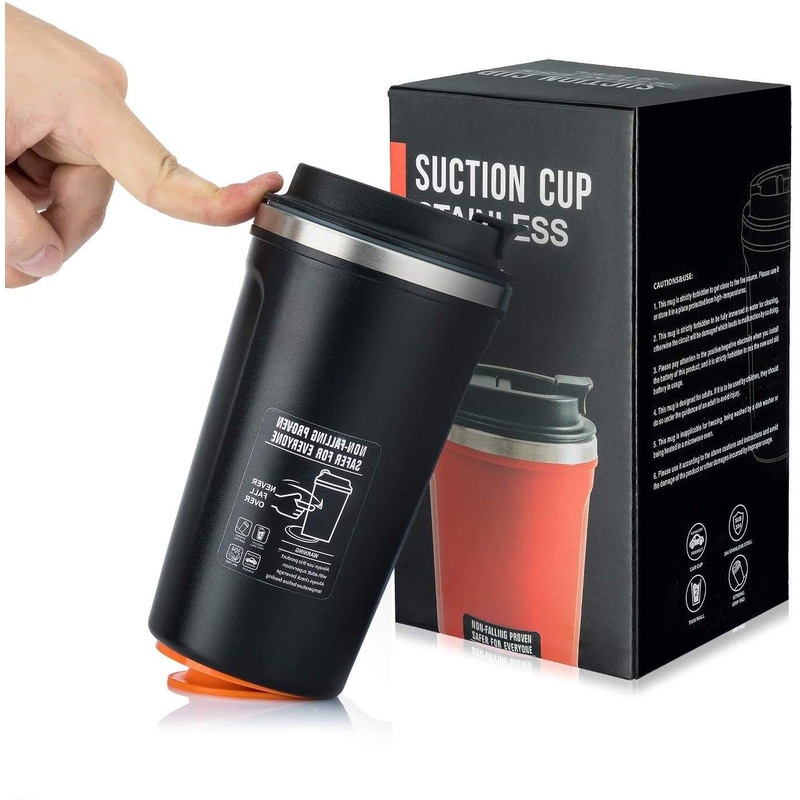 Suction Stainless Steel Magic Anti-Fall Coffee Mug Vacuum Insulated Tumbler Coffee Travel Mug Spill Proof with Lid for Drink – Stainless Steel Water Bottle and Stainless Steel Shaker Bottle price