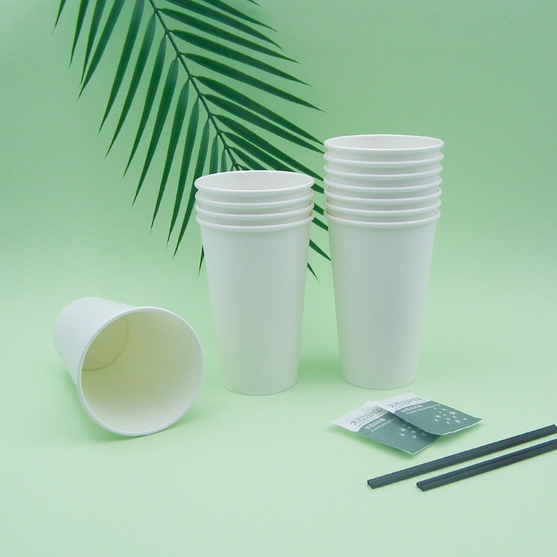 Wm828 Water-Based 20oz Wholesale Disposable Paper Coffee Cups with Lid Sleeve for Hot Cold Drinks Teas – Coffee Paper Cup and Disposable Paper Cup price