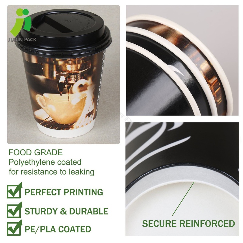100% Compostable PLA Coffee Disposable Double Wall Paper Cup Factory – Paper Cup and Coffee Cup price