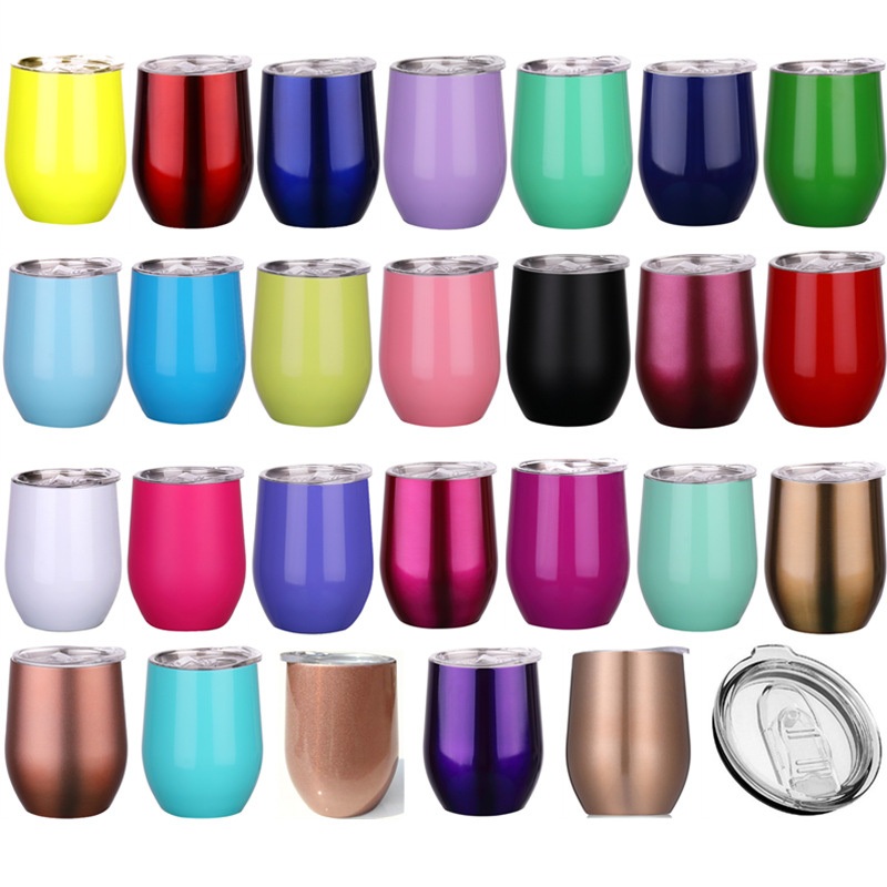 12oz Egg Shell Cup 304 Stainless Steel Red Wine Glass Big Belly Egg Insulated Water Cup – Egg Shell Cup and Insulated Water Cup price