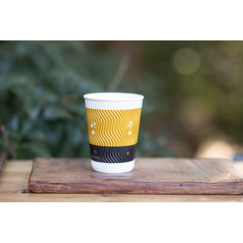 7oz Ripple Wall Cup Logo Printed Disposable Paper Coffee Cups – Paper Cups and Ripple Paper Cup price