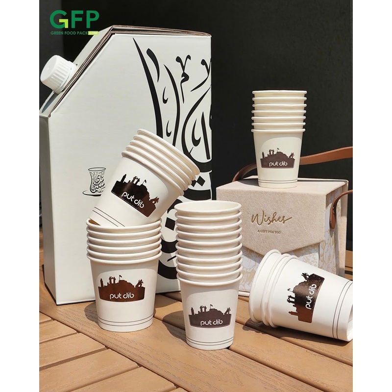 8oz 12oz 16oz Disposable Single Wall Gold Foil Stamping Custom Logo All Black Hot Coffee Paper Cup – Paper Cup and Coffee Paper Cup price