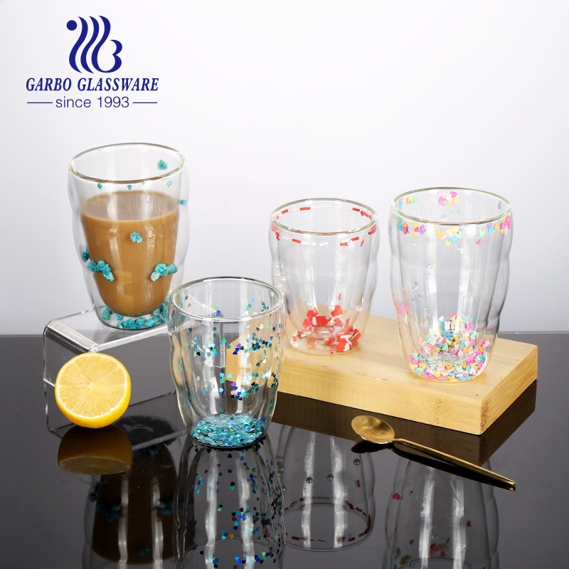 Christmas Design Heat Resistant Insulated Coffee Mug Decorative Latte Coffee Cup Borosilicate Double Wall Glass Cup – Glass Cup and Coffee Cup price