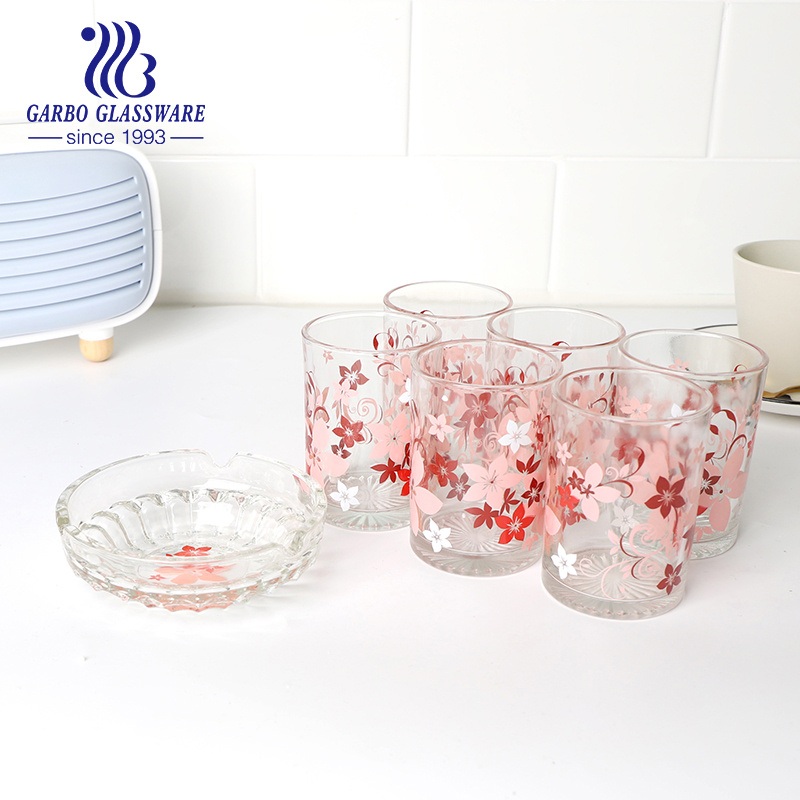 High Quality Printing Glass Cup for Water Juice Ptinted Tumbler Decals Glass Set – Printing Cup and Printing Glass Water Cup price