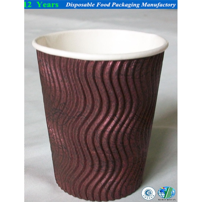 14oz Ripple Wall Paper Cup with Lid – Ripple Wall Cup and Corrugated Coffee Cup price