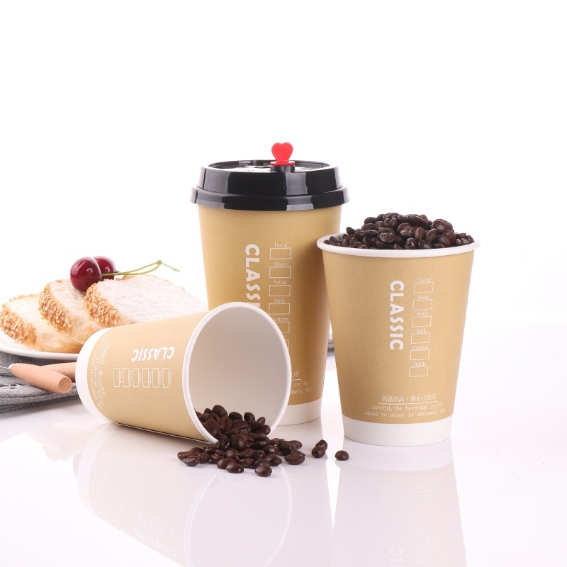 16 Oz Stylish Coffee Paper Cup Custom Disposable Drinking Cup – Cup and Paper Drinking Cup price