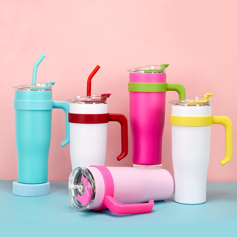 40oz Tumbler Travel Mug Custom Recycled Stainless Steel Reusable Vacuum Cup Straw – Tumbler and Tumbler with Straw price