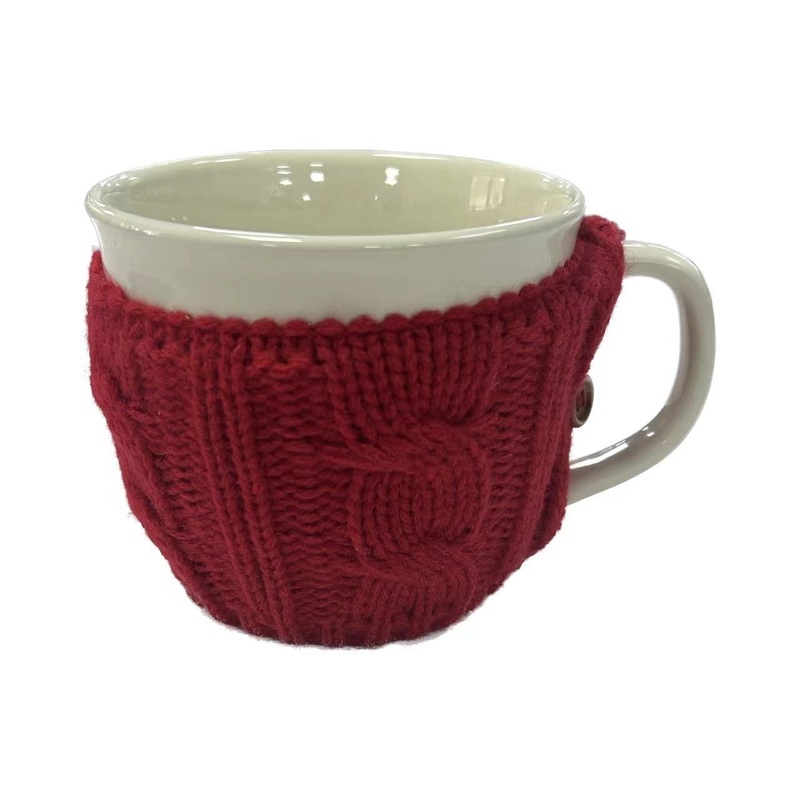 Ceramic Mug with Red Sweater for Winter Drinking – Woollen Cover Ceramic Mug and Woolen Insulation Mug price