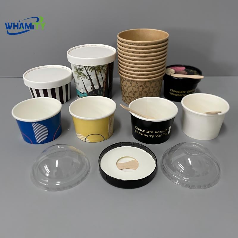 Custom Printed Ice Cream Paper Cups with Lid 12oz 16oz – Ice Cream Paper Cup and Ice Cream Cups with Lids price