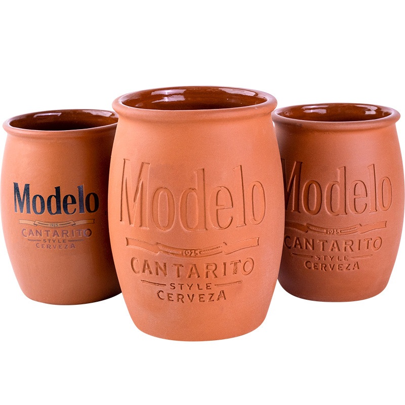 Customized Classic Handmade 10 Ounce Terracotta Mexican Cantaritos Pottery Tea Cup Tequila Mug – Tea Cup and Enamel Cup price