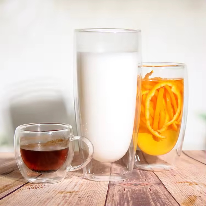 Double Wall Glass Cup Coffee Cup Drink Water Milk Cup Mugs – Coffee Glass Mugs and Wholesale Mugs price