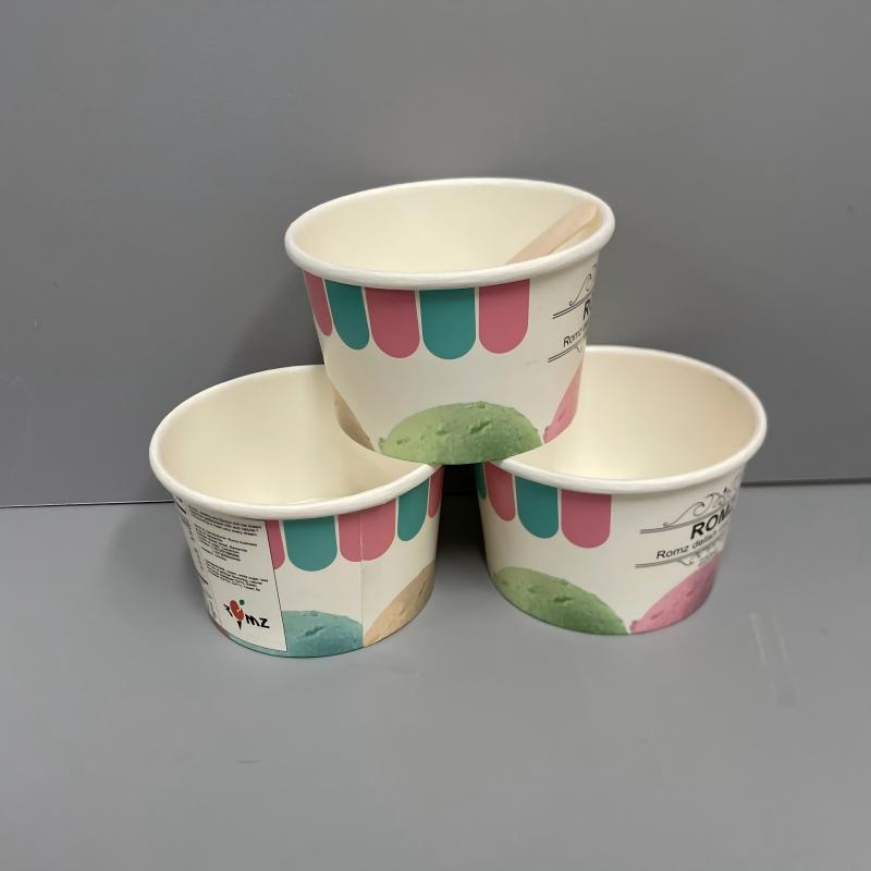 Durable 8oz Ice Cream Dessert Snack Paper Cups with Logo – 8oz Ice Cream Paper Cup and Ice Cream Dessert Paper Cups price