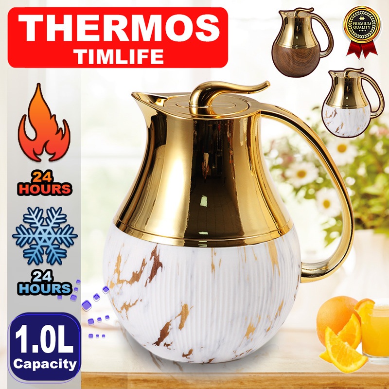 Griotte Thermos Vacuum Jug Wooden Color Vacuum Flask Termo Coffee Carafe – Thermos and Vaso Copo Termico price