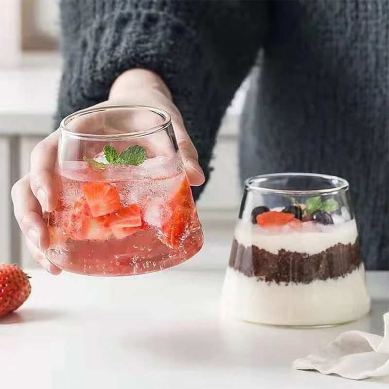Mountain Shape Glass Tea Cups Handmade Juice Milk Coffee Beer Mug Creative Whiskey Wine Cup – Glass Mug and Custom Mug price