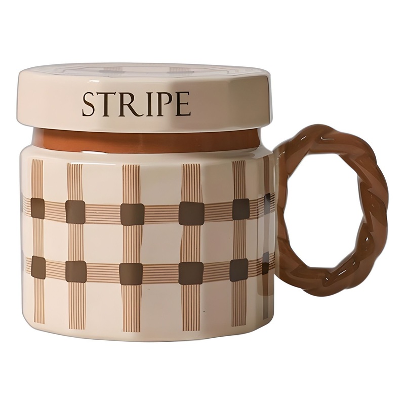 Onsin Retro Milk Tea Cup Custom Logo 13oz White Sublimation Colored Inner Ceramic Coffee Mugs with Handle Customizable Retro Cup – Coffee Mug and Water Bottle price