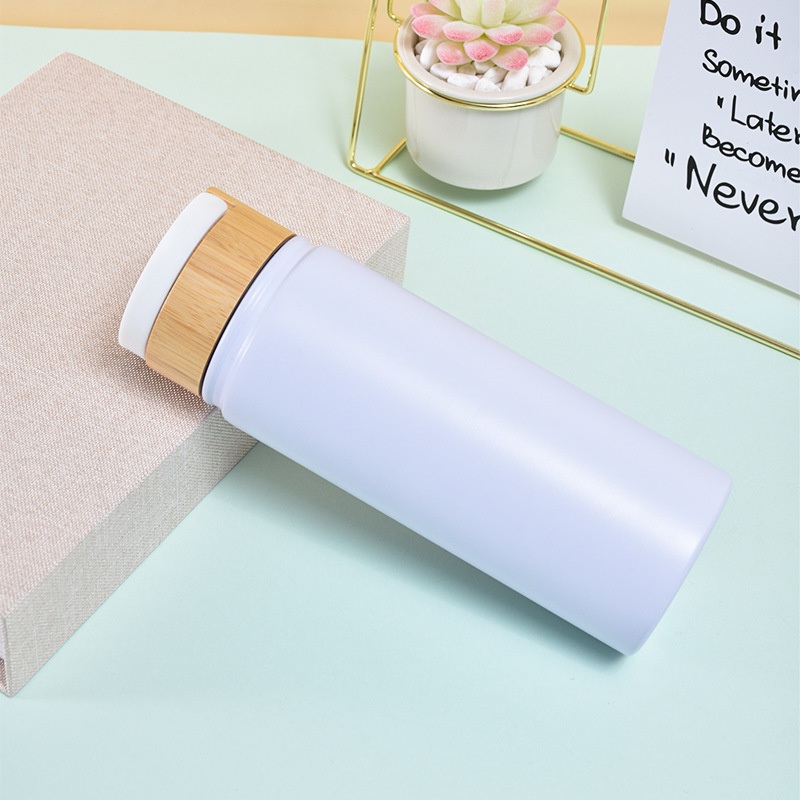 Solid Color Bamboo Shell Cover Double-Layer Stainless Steel Handheld Insulated Cup – Vacuum Flask and Vacuum Cup price