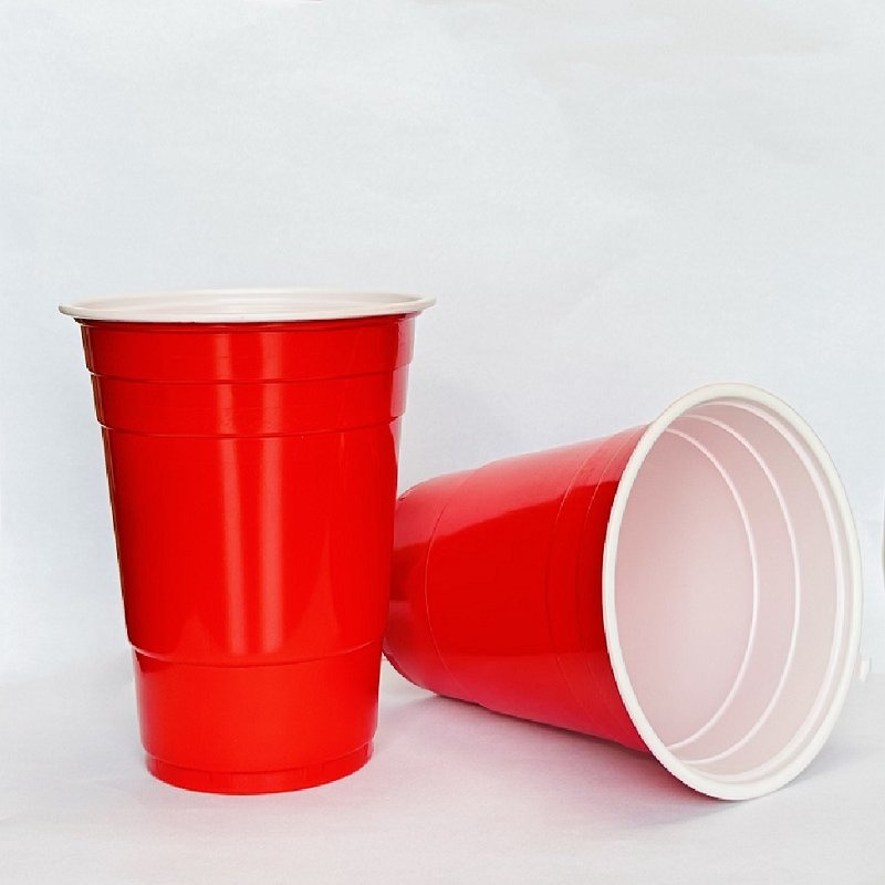 16 Oz Disposable Plastic Red Party Cup Game Party Beer Pong Kit – Disposable Party Shot Cups and Double Color Party Cups price