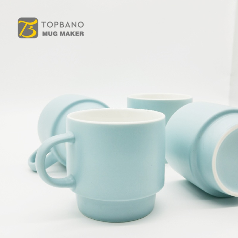 240ml Stackable Coffee Mug Wholesale Ceramic Fine Porcelain Mug Cup – Ceramic Mug and Custom Mug price