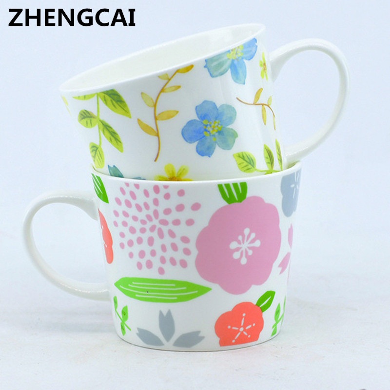 Bone China Ceramic Coffee & Tea Mug with Flower Design for Promotional Gifts, Daily Used – Ceramic Mug and Coffee Mug price