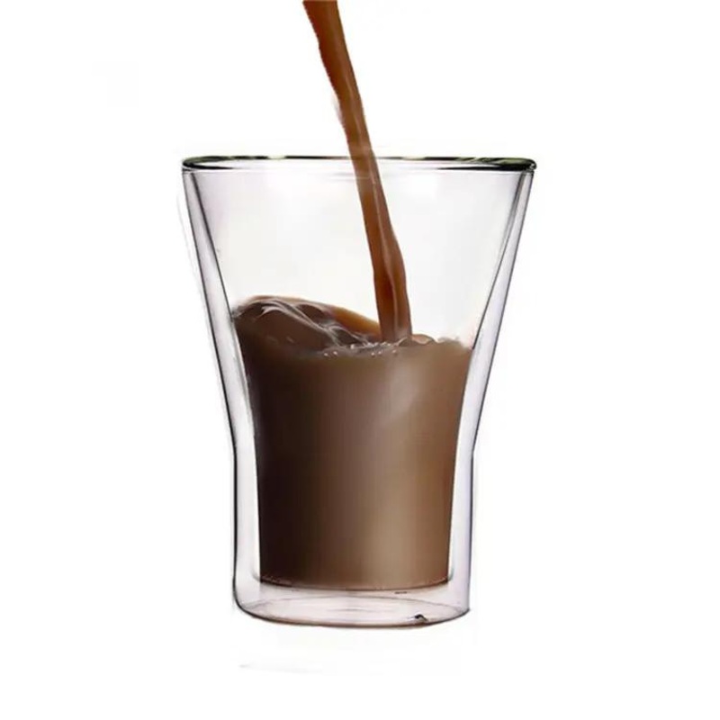 Custom Borosilicate Clear Glass Double Wall Mug Custom Glass Coffee Tea Cup – Coffee Glass Cup and Milk Glass Cup price