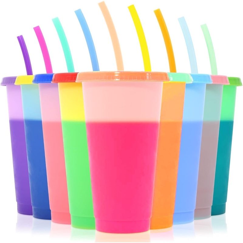 Customizable Color Changing Cold Cups Reusable Summer Coffee Plastic Cups with Lids and Straws – Customizable Color Changing Cold Cups and Reusable Summer Coffee Plastic Cups price
