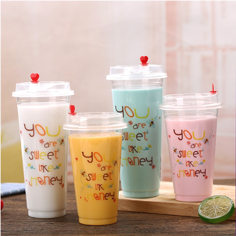 Disposable Clear Plastic Juice Cup with Flat Dome Lid – Plastic Cup and Disposable Cup price
