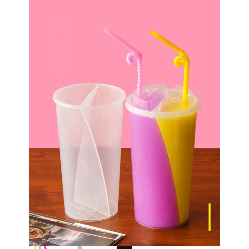 Double Share Milk Tea Cup Injection Double Grain Juice Drink Packaging Cup – Plastic Cup and Disposable Cup price