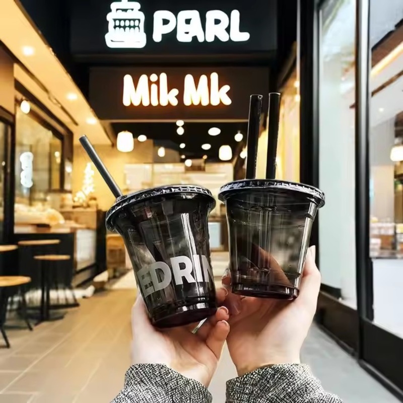 Eco Friendly Pet Drink Cup Transparent Coffee Cold Drinks Takeaway Packing Plastic Cup with Lids – Plastic Cups and Disposable Bubble Tea Cup price