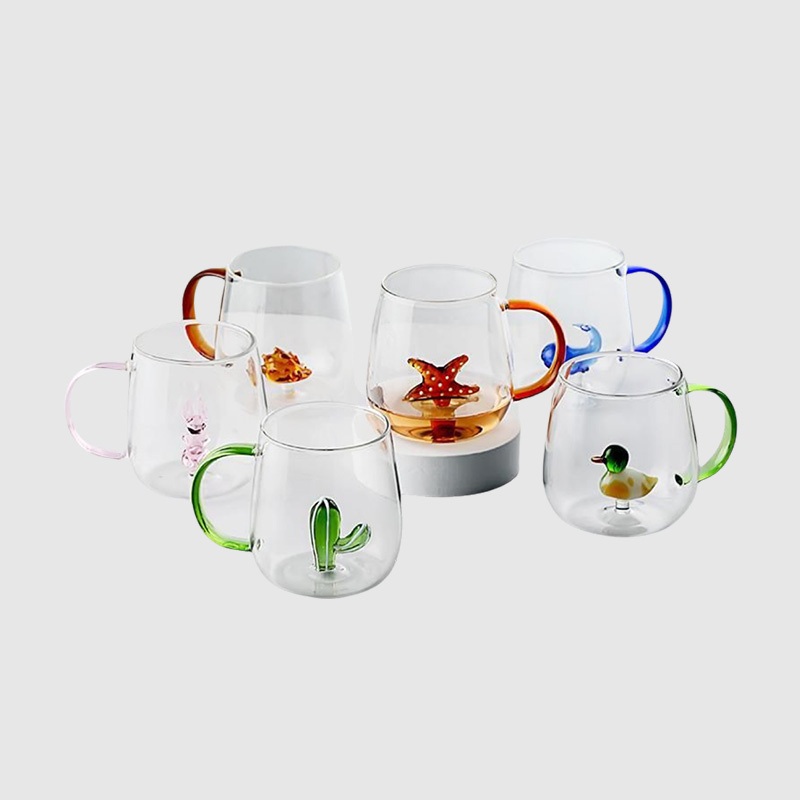OEM 14oz High Borosilicate Glass Water Cup Pyrex Glass Tea Cups Shot Glass Handmade Tea Cup – Tea Cup and Glass Cup price