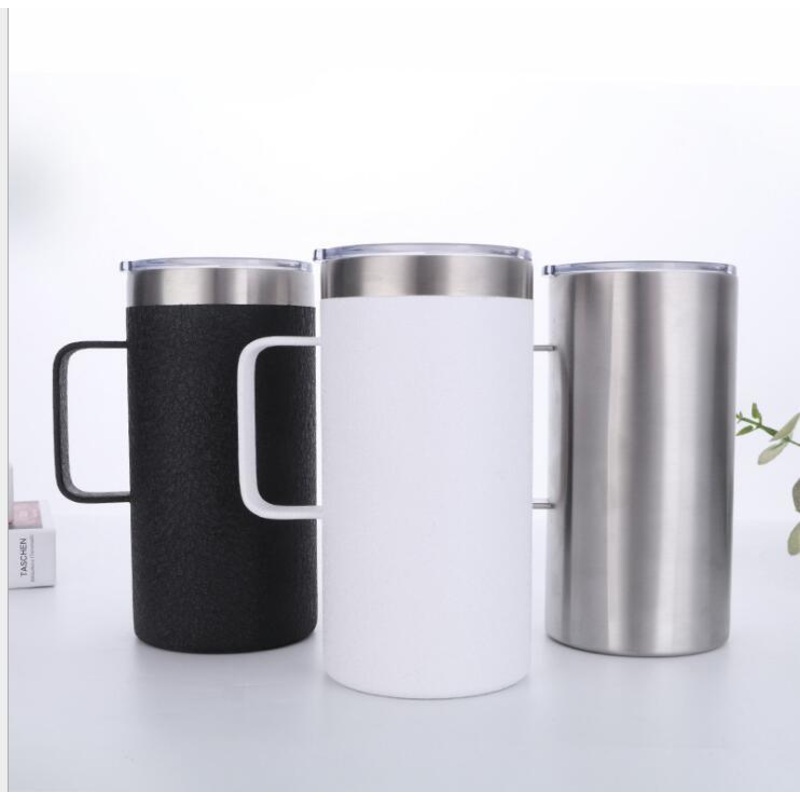 Wholesale 20oz Coffee Mug 304 Stainless Steel Outdoor Vacuum Beer Mug with Handle – Coffee Mug and Drink Cup price