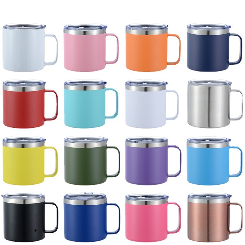 14oz Handle Ice Mug Inside and Outside 304 Stainless Steel Insulated Office Coffee Beer Mug – Coffee Beer Mug and Handle Ice Mug price