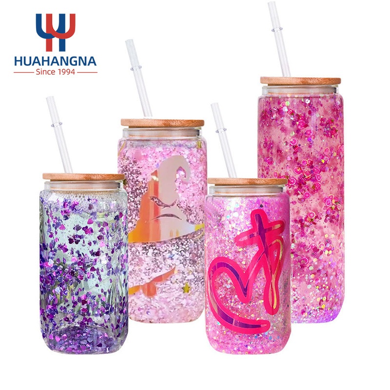 16oz 20oz Glass Tumbler Glass Water Cup Straw Drink Gradient Color Water Bottle – 16oz Bottle and Sublimation Bottle price