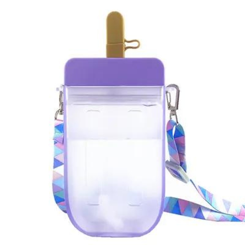 BPA Free Creative Cute Kids Plastic Popsicle Shape Ice Cream Water Bottle – Popsicle Tritan Ice Cream Cups and Plastic Creative Popsicle Water Bottles for Kids price