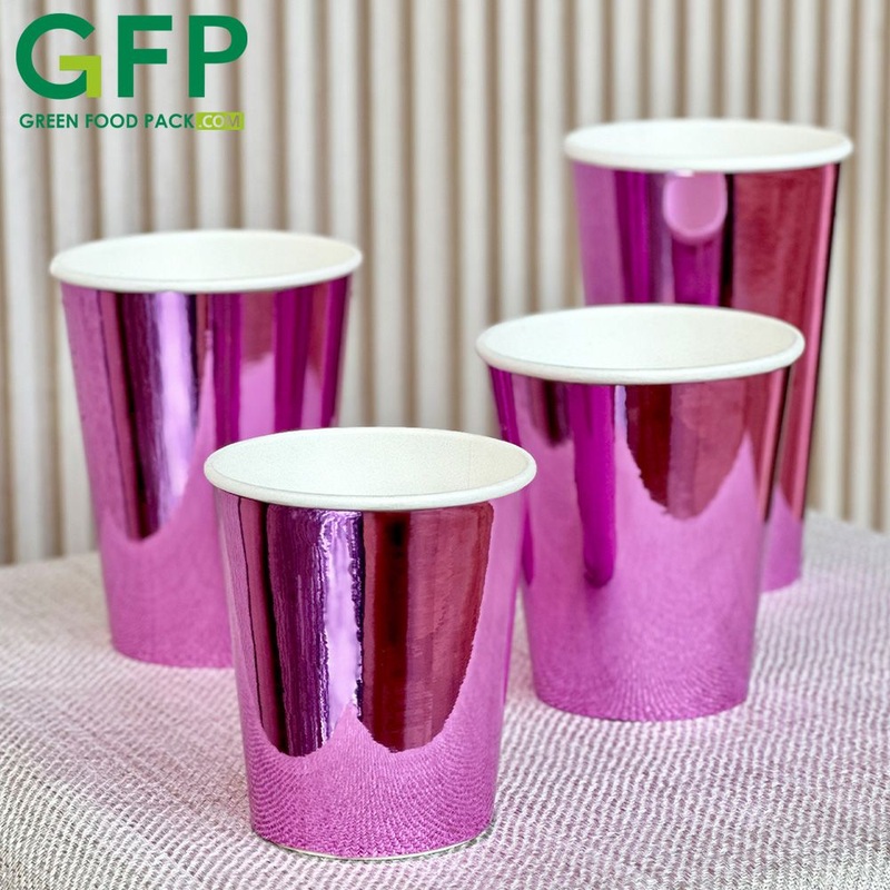 Laser Paper Cup Shinning Gradient Disposable Coffee Paper Milk Tea Cup Hot Drink with Lid Takeaway Paper Cup – Paper Cup and Coffee Cup price