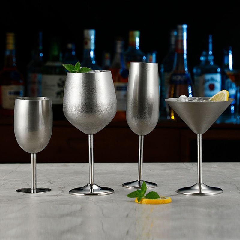 Premium Design Stainless Steel Elegant Design Metal Drink Ware Wine Goblet Wedding Vintage Goblet Glass for Drinking Soda-Lime – Champagne Cup and Derby Cup price