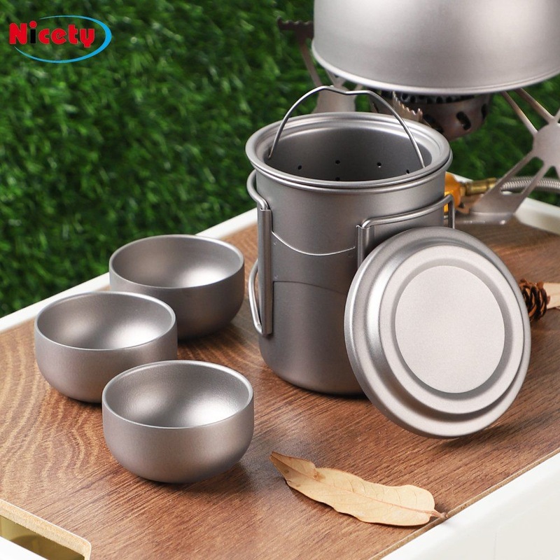Pure Titanium Tea Maker Travel Tea Set with Strainer Outdoor Camping Portable Double-Layer Anti-Scald Titanium Mug Cup – Titanium Mug and Ultralight Titanium Mug price