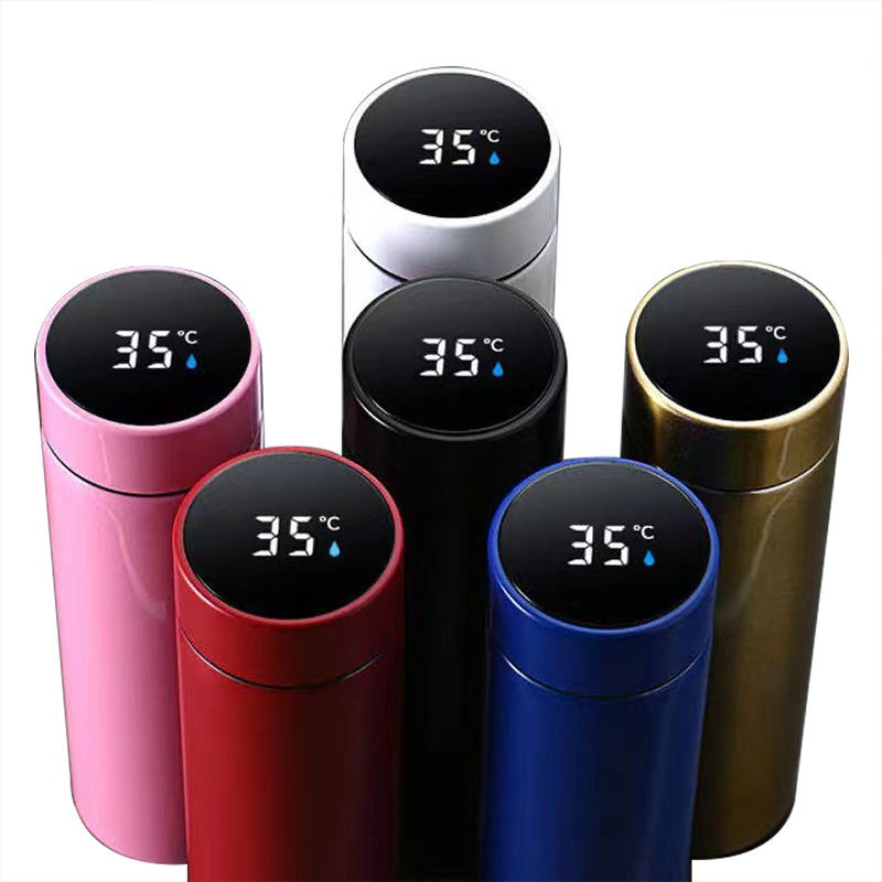 Wholesale Custom Gift 500ml LED Temperature Display Double Wall Stainless Steel Water Bottle Thermo Vacuum Flasks Smart Cup – Business Water Bottle and LED Display Temperature Bottle price