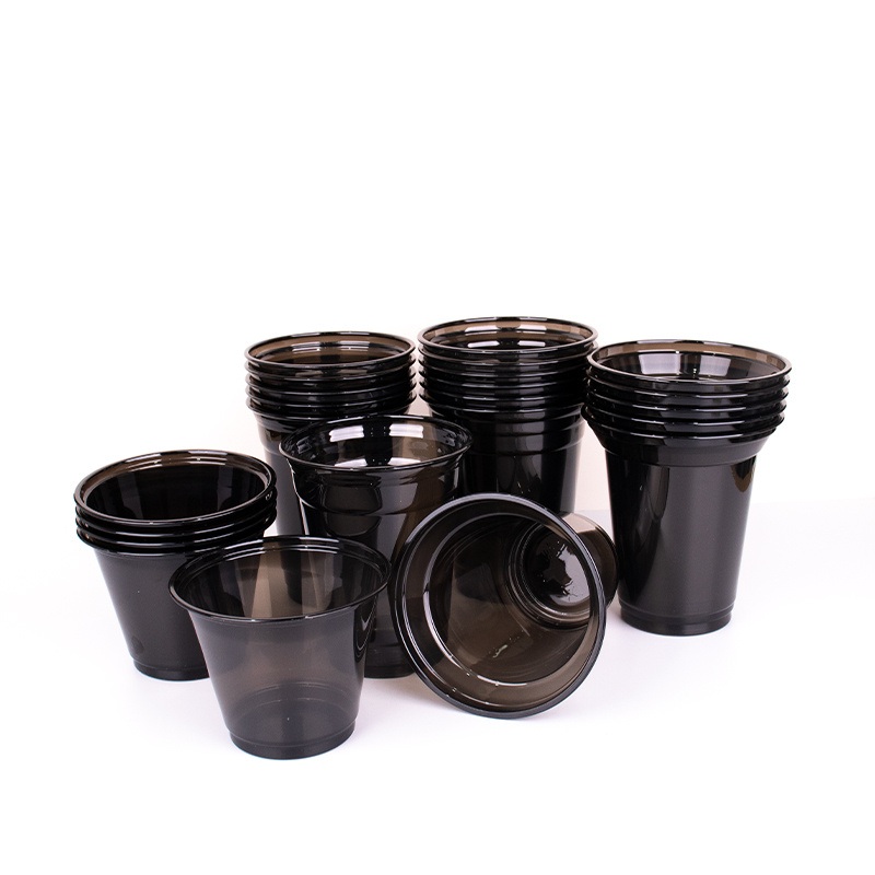 Wholesale Plastic Pet Black Color Milkshake Ice Coffee Cup 14oz 400ml Cup – Plastic Cups for Juice and Plastic Cups for Beer price