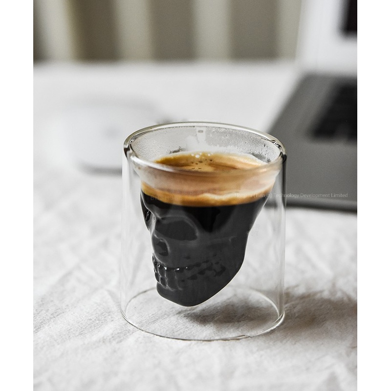 25/75/150/250 Ml Borosilicate Glass, Double Wall Glass Whiskey Skull Cup – Glass Wine Skull Cup and Bar Whiskey Cup price