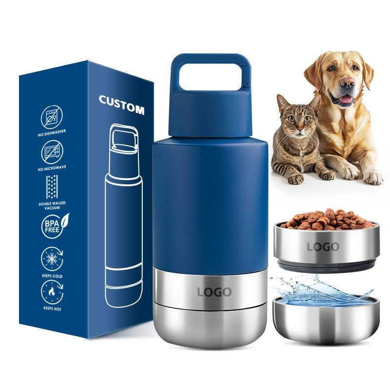 3 in 1 32oz Portable Stainless Steel Pet Feeder Outdoor Travel Bowl Insulated Dog Water Bottle – Dog Water Bottle and Stainless Steel Water Bottle price