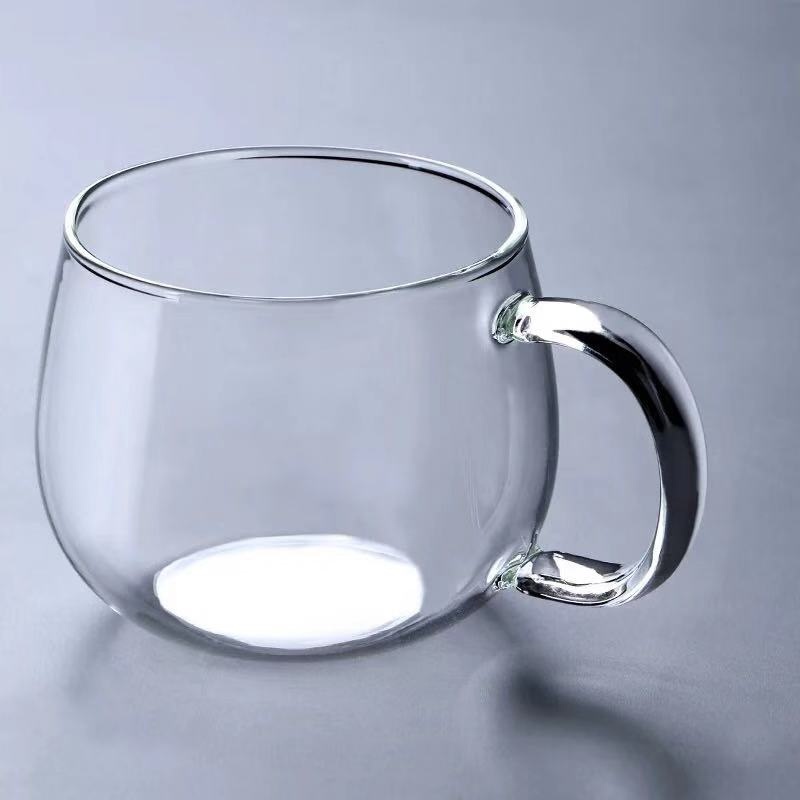 300ml High Borosilicate Clear Single Walled Glass Coffee Mugs Cups with Handle – Glass Cup and Glass Coffee Cup price