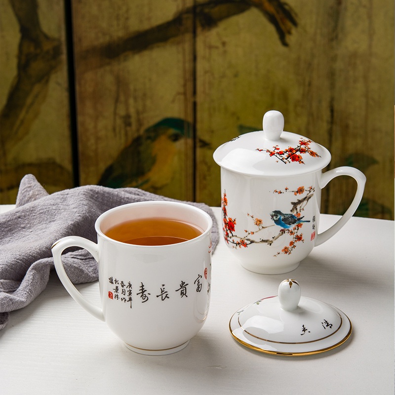 Chinese Ceramic Tea Mug Can Be Custom Logo – Bone China Mug and Mug price
